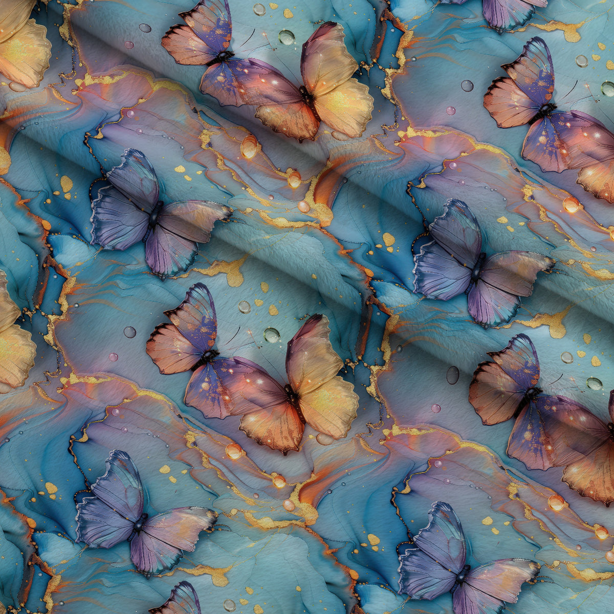 Gilded Wings Pattern 5 Minky Fabric — plush minky folded close-up preview (mv-minky-v1:lying)