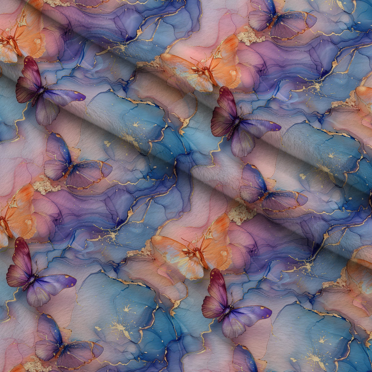 Gilded Wings Pattern 6 Minky Fabric — plush minky folded close-up preview (mv-minky-v1:lying)