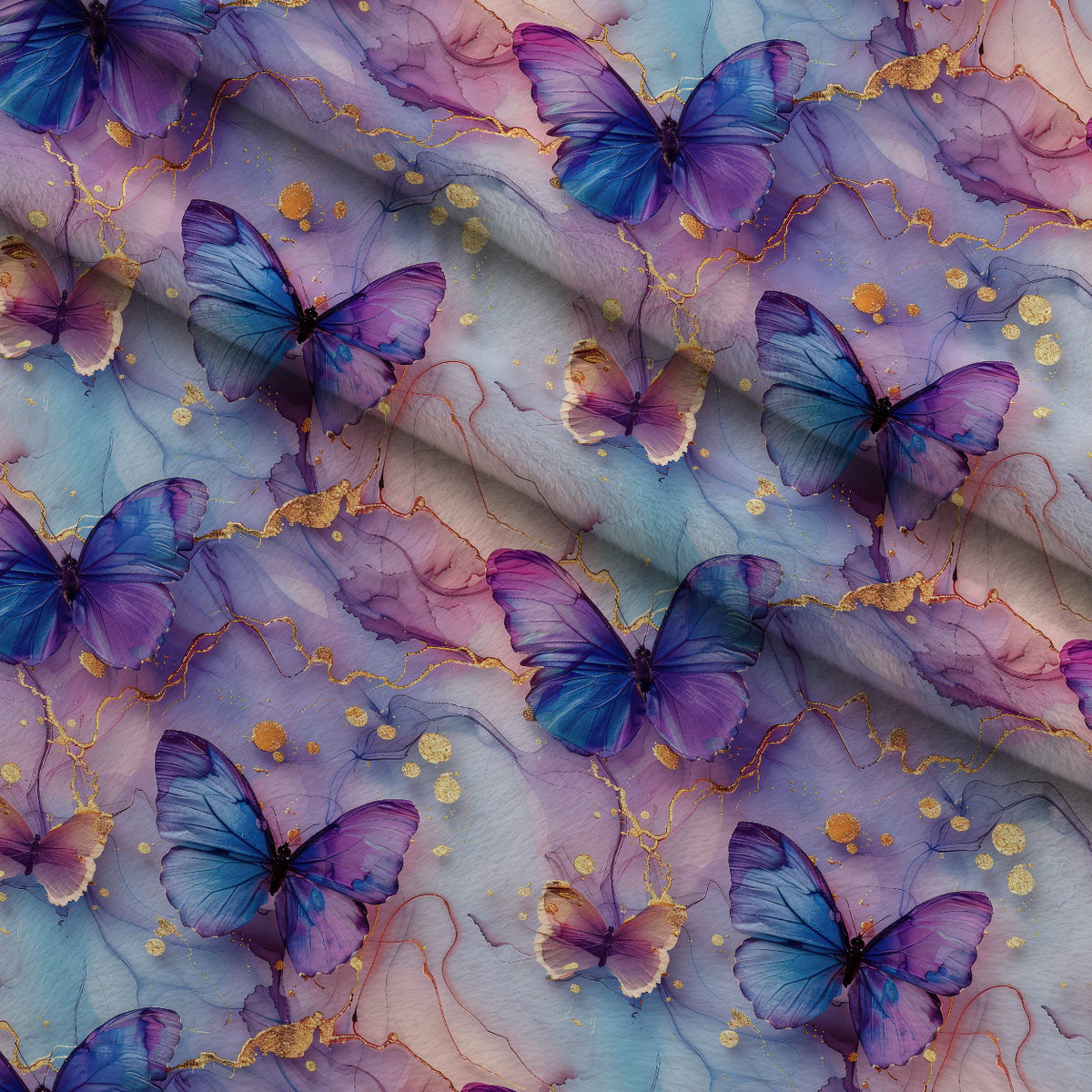 Gilded Wings Pattern 7 Minky Fabric — plush minky folded close-up preview (mv-minky-v1:lying)