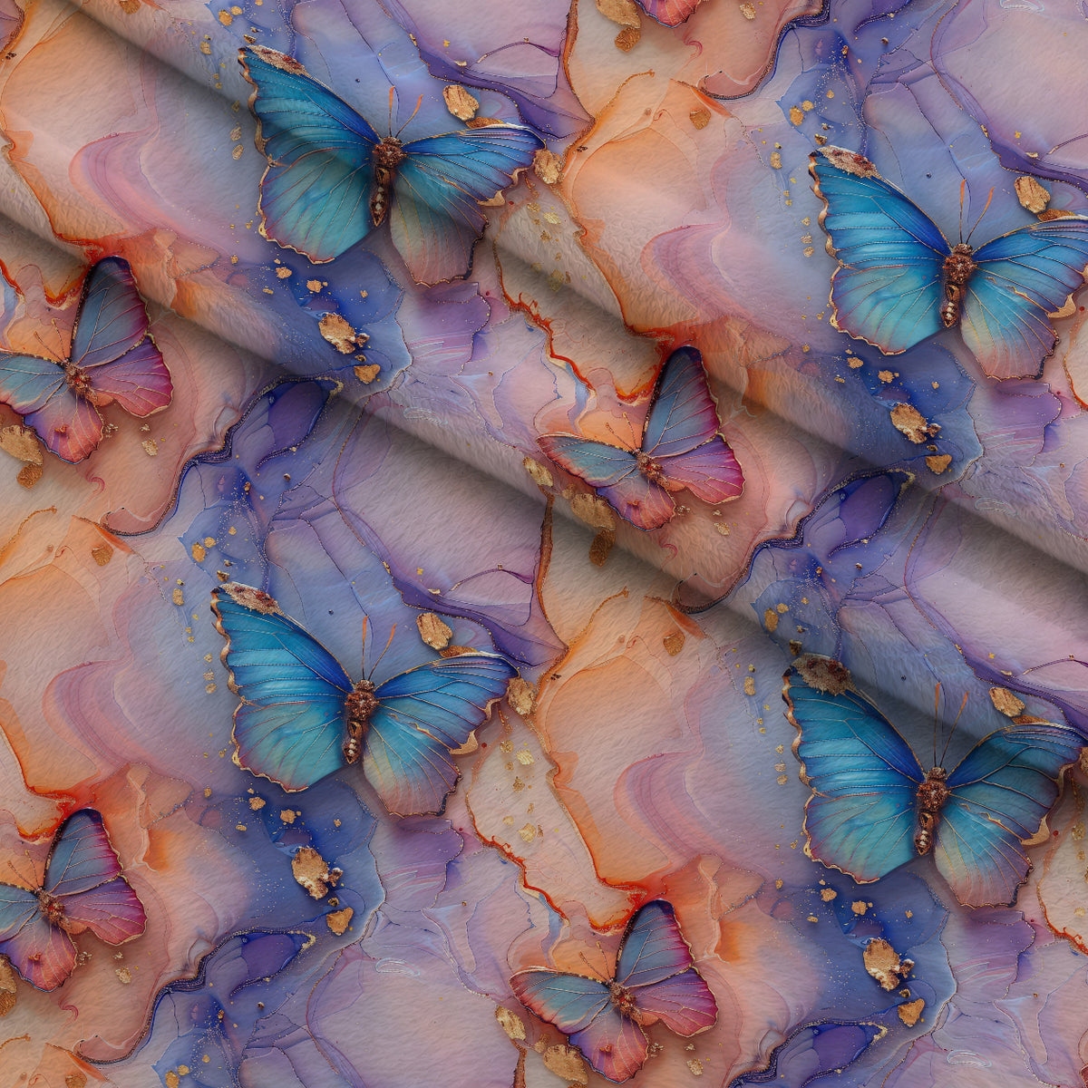 Gilded Wings Pattern 8 Minky Fabric — plush minky folded close-up preview (mv-minky-v1:lying)