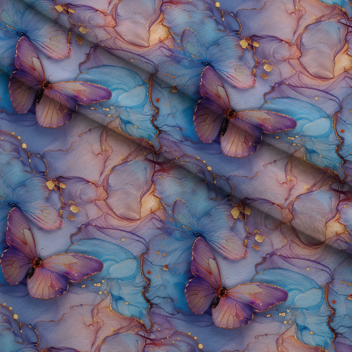 Gilded Wings Pattern 9 Minky Fabric — plush minky folded close-up preview (mv-minky-v1:lying)