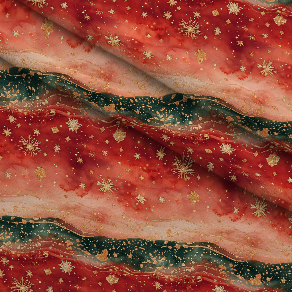 Gilded Winter Lights Pattern 1 Minky Fabric — plush minky folded close-up preview (mv-minky-v1:lying)
