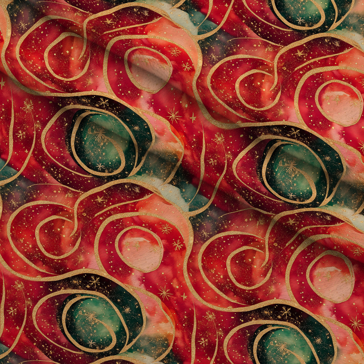Gilded Winter Lights Pattern 10 Minky Fabric — plush minky folded close-up preview (mv-minky-v1:lying)