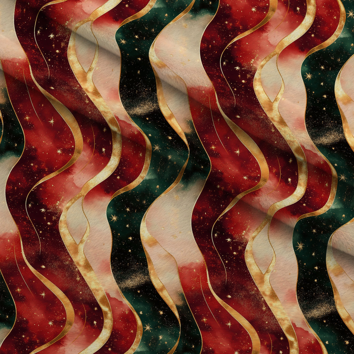 Gilded Winter Lights Pattern 3 Minky Fabric — plush minky folded close-up preview (mv-minky-v1:lying)