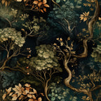 Gilded Woodland Pattern 11 Minky Fabric — plush minky folded close-up preview (mv-minky-v1:lying)