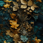 Gilded Woodland Pattern 12 Minky Fabric — plush minky folded close-up preview (mv-minky-v1:lying)
