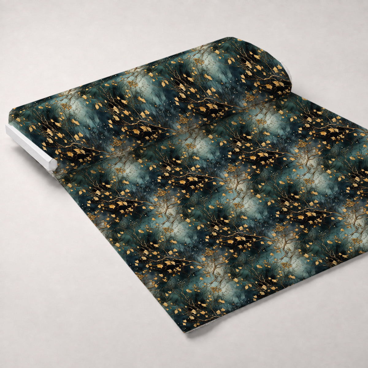 Gilded Woodland Pattern 2 Minky Fabric — plush minky unrolled bolt preview (mv-minky-v1:bolt)
