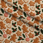 Gingerbread Candy Workshop Pattern 1 Minky Fabric — plush minky folded close-up preview (mv-minky-v1:lying)