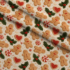 Gingerbread Candy Workshop Pattern 14 Minky Fabric — plush minky folded close-up preview (mv-minky-v1:lying)