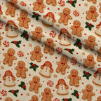 Gingerbread Candy Workshop Pattern 16 Minky Fabric — plush minky folded close-up preview (mv-minky-v1:lying)