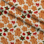 Gingerbread Candy Workshop Pattern 18 Minky Fabric — plush minky folded close-up preview (mv-minky-v1:lying)
