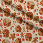 Gingerbread Candy Workshop Pattern 2 Minky Fabric — plush minky folded close-up preview (mv-minky-v1:lying)