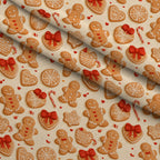 Gingerbread Candy Workshop Pattern 20 Minky Fabric — plush minky folded close-up preview (mv-minky-v1:lying)