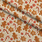 Gingerbread Candy Workshop Pattern 4 Minky Fabric — plush minky folded close-up preview (mv-minky-v1:lying)