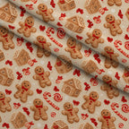 Gingerbread Candy Workshop Pattern 9 Minky Fabric — plush minky folded close-up preview (mv-minky-v1:lying)