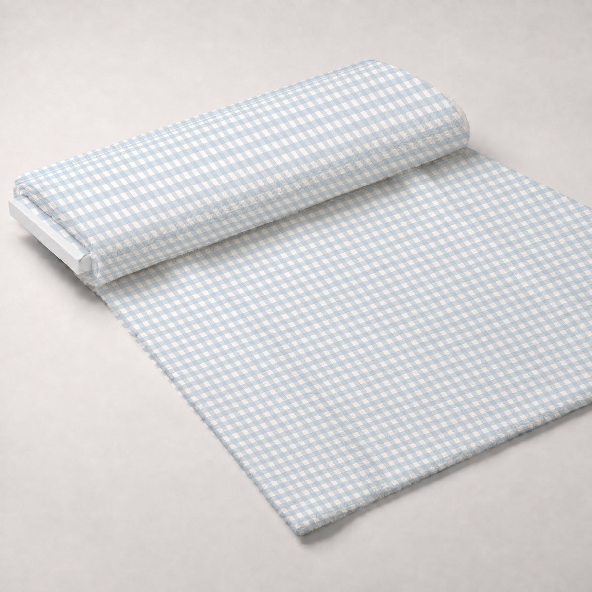Gingham Spindle Minky Fabric — plush minky unrolled bolt preview (mv-minky-v1:bolt)