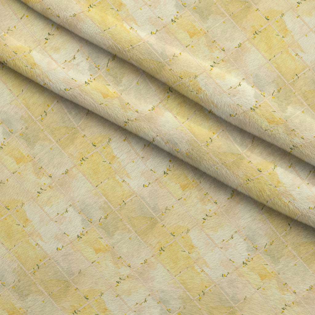 Golden Meadow Whispers Pattern 11 Minky Fabric — plush minky folded close-up preview (mv-minky-v1:lying)