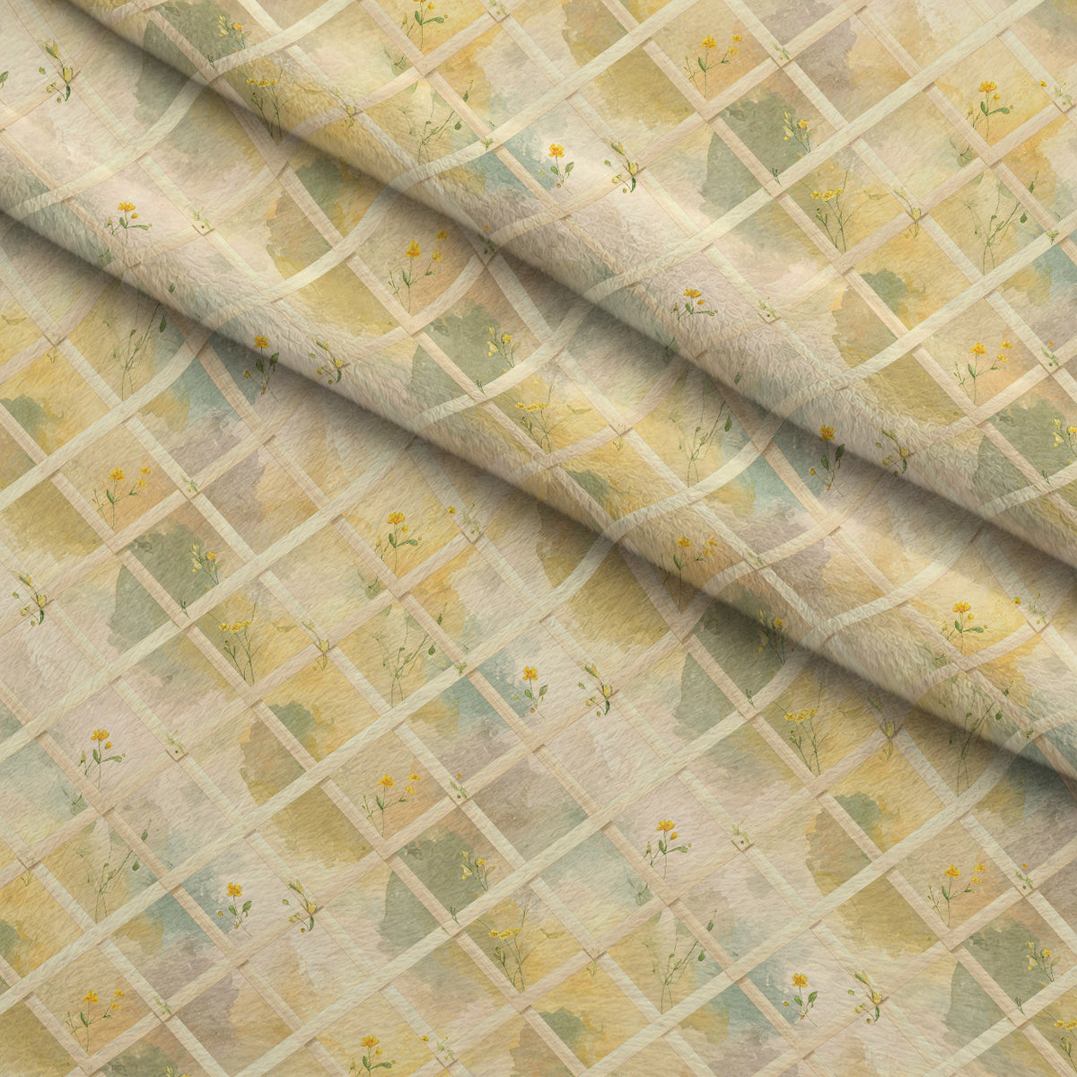 Golden Meadow Whispers Pattern 12 Minky Fabric — plush minky folded close-up preview (mv-minky-v1:lying)
