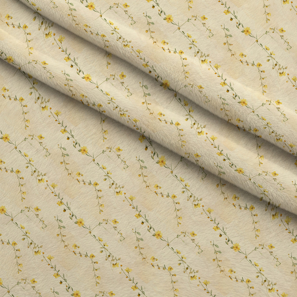 Golden Meadow Whispers Pattern 17 Minky Fabric — plush minky folded close-up preview (mv-minky-v1:lying)