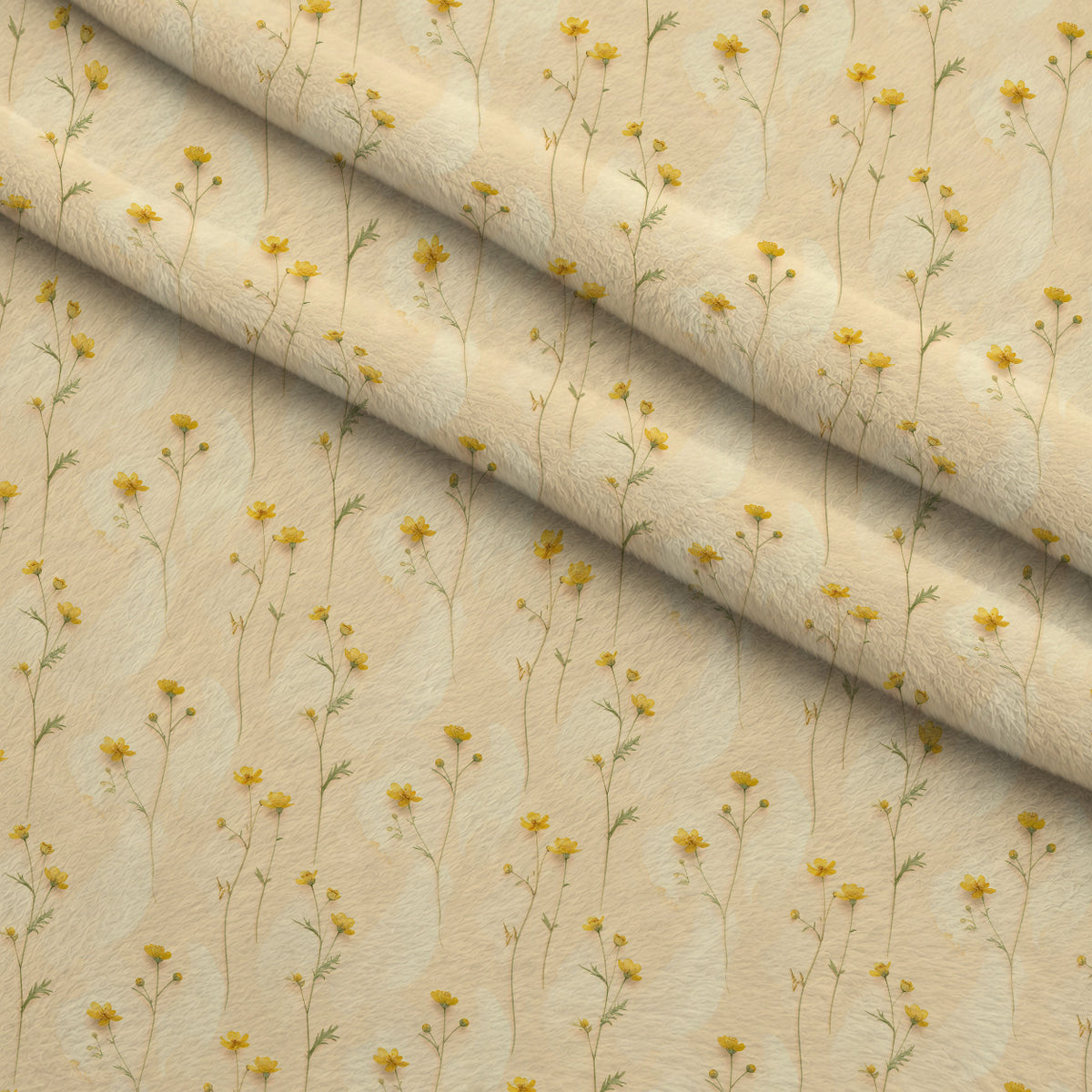 Golden Meadow Whispers Pattern 25 Minky Fabric — plush minky folded close-up preview (mv-minky-v1:lying)