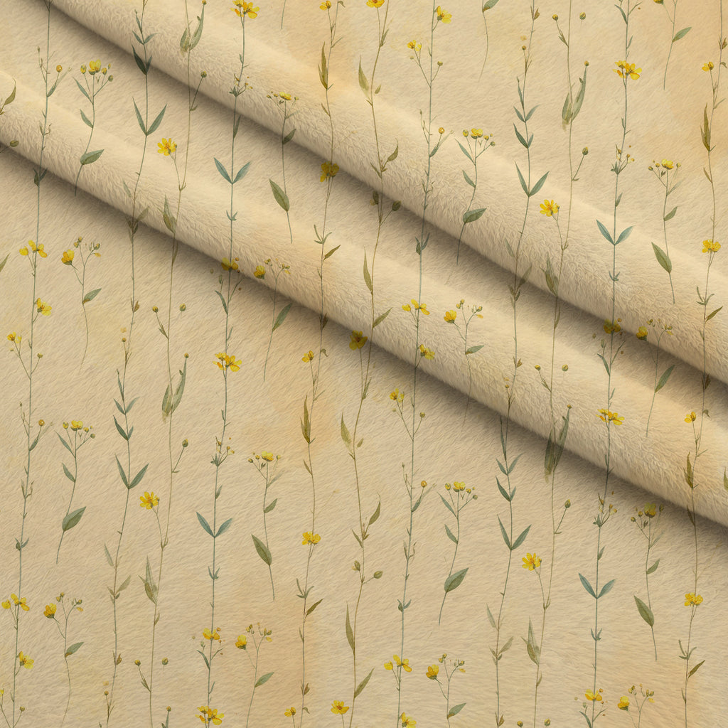 Golden Meadow Whispers Pattern 26 Minky Fabric — plush minky folded close-up preview (mv-minky-v1:lying)