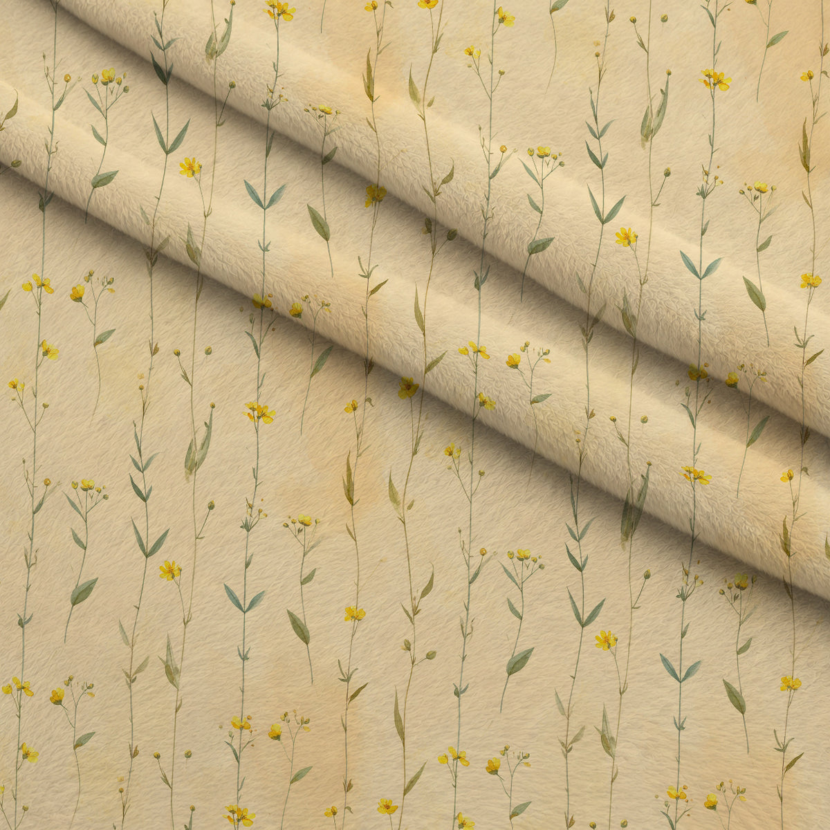 Golden Meadow Whispers Pattern 26 Minky Fabric — plush minky folded close-up preview (mv-minky-v1:lying)