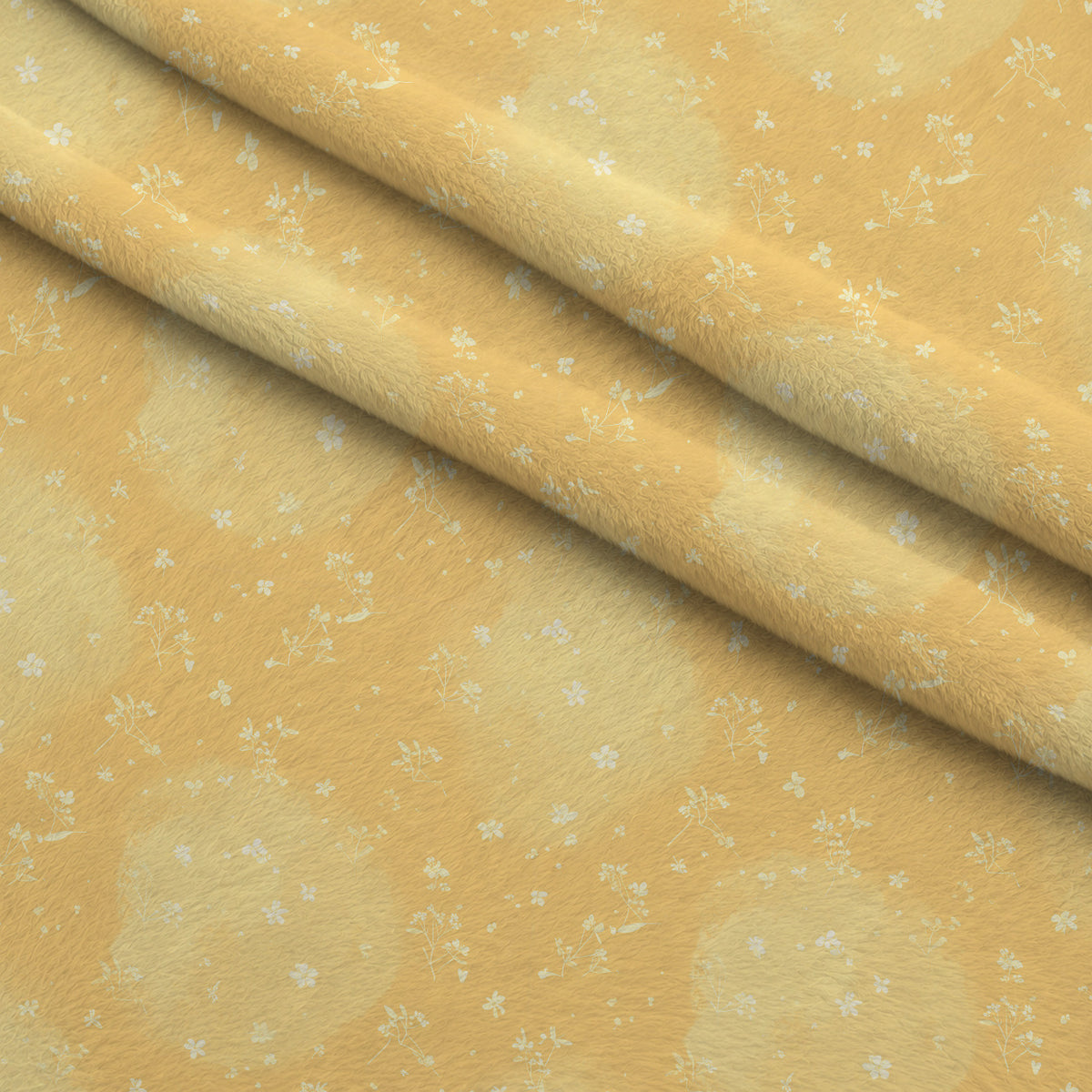 Golden Meadow Whispers Pattern 5 Minky Fabric — plush minky folded close-up preview (mv-minky-v1:lying)