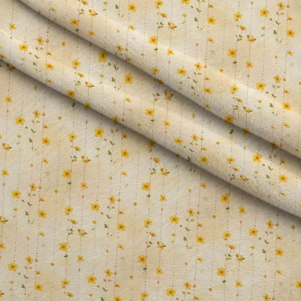 Golden Meadow Whispers Pattern 8 Minky Fabric — plush minky folded close-up preview (mv-minky-v1:lying)