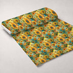 Golden Paisley Garden Pattern 2 Minky Fabric — plush minky unrolled bolt preview (mv-minky-v1:bolt)