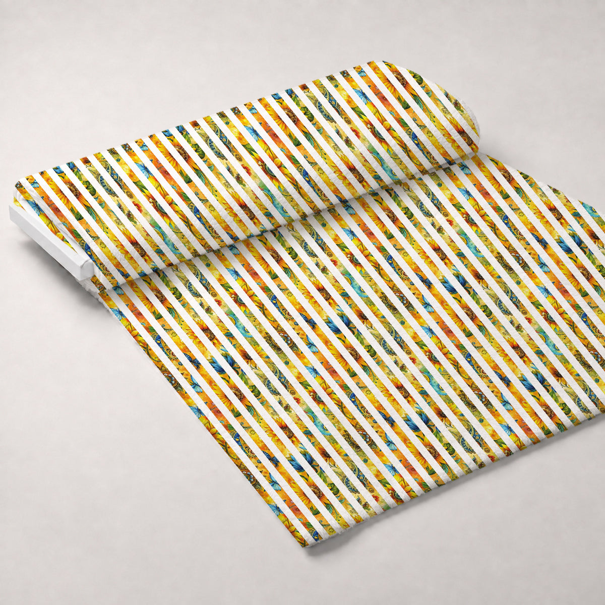 Golden Paisley Garden Pattern 28 Minky Fabric — plush minky unrolled bolt preview (mv-minky-v1:bolt)