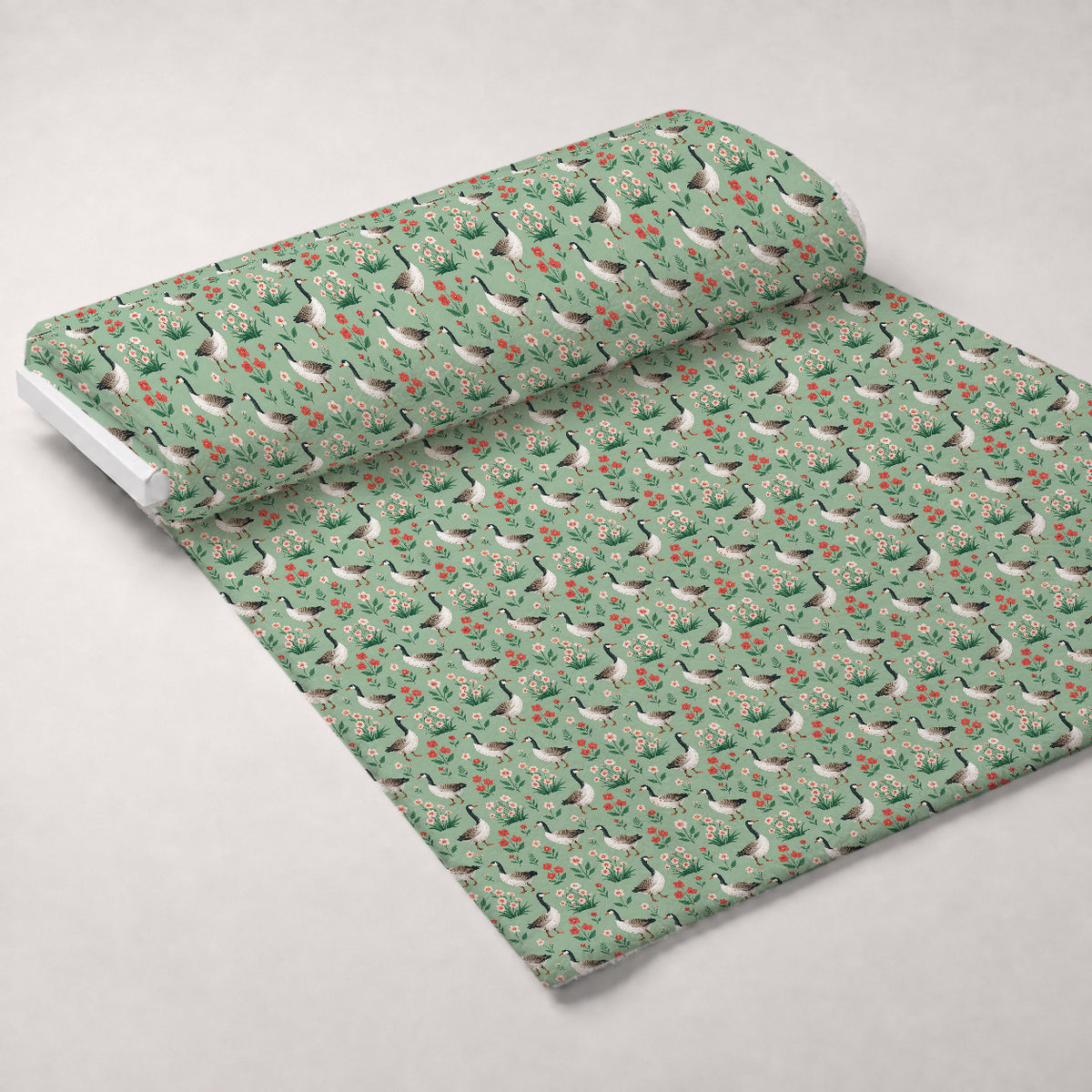 Gosling Garden Pattern 19 Minky Fabric — plush minky unrolled bolt preview (mv-minky-v1:bolt)