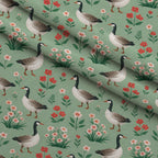 Gosling Garden Pattern 19 Minky Fabric — plush minky folded close-up preview (mv-minky-v1:lying)