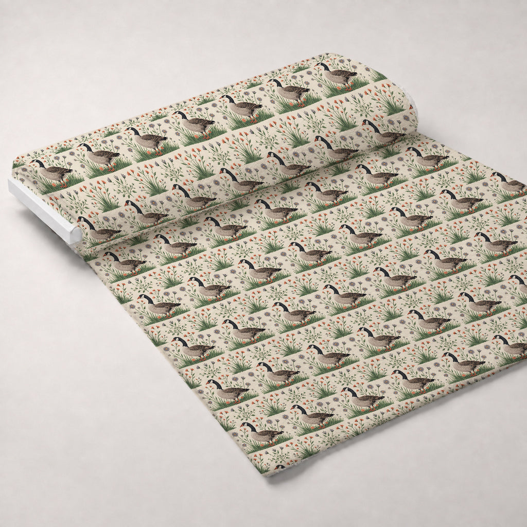 Gosling Garden Pattern 2 Minky Fabric — plush minky unrolled bolt preview (mv-minky-v1:bolt)