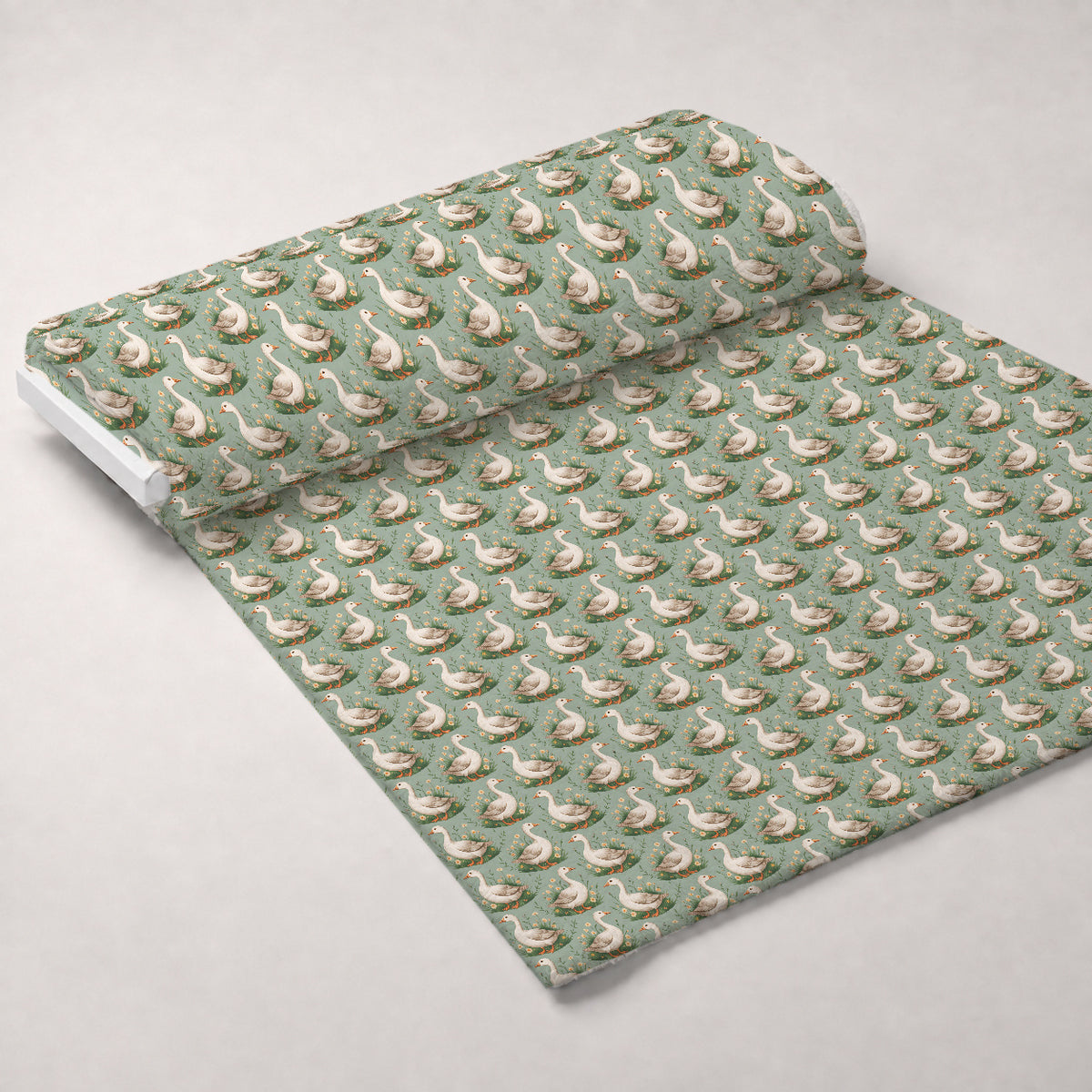 Gosling Garden Pattern 21 Minky Fabric — plush minky unrolled bolt preview (mv-minky-v1:bolt)