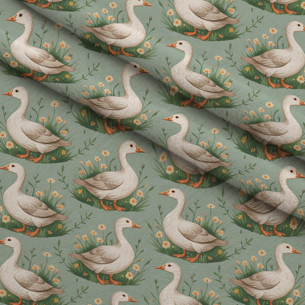 Gosling Garden Pattern 21 Minky Fabric — plush minky folded close-up preview (mv-minky-v1:lying)