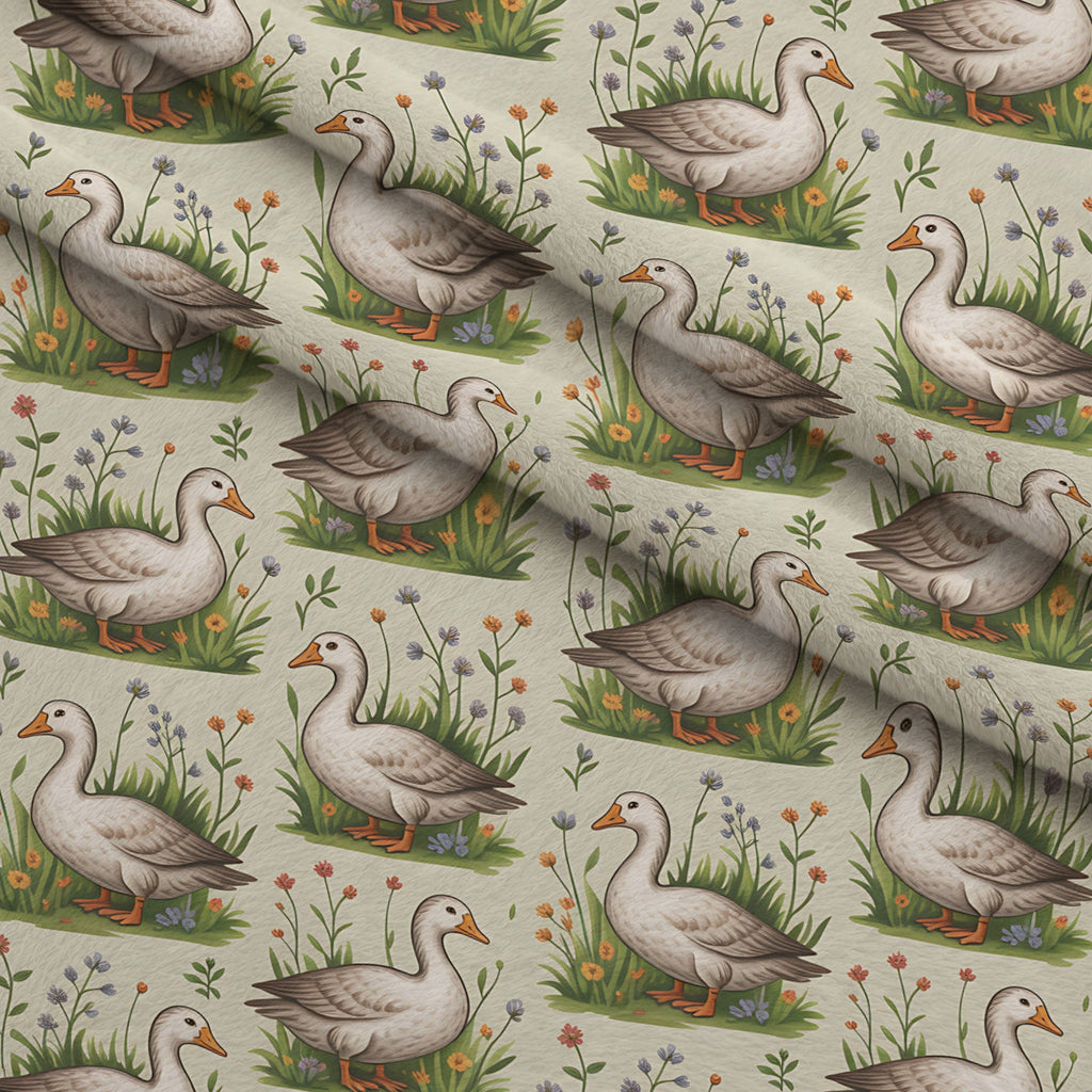 Gosling Garden Pattern 22 Minky Fabric — plush minky folded close-up preview (mv-minky-v1:lying)