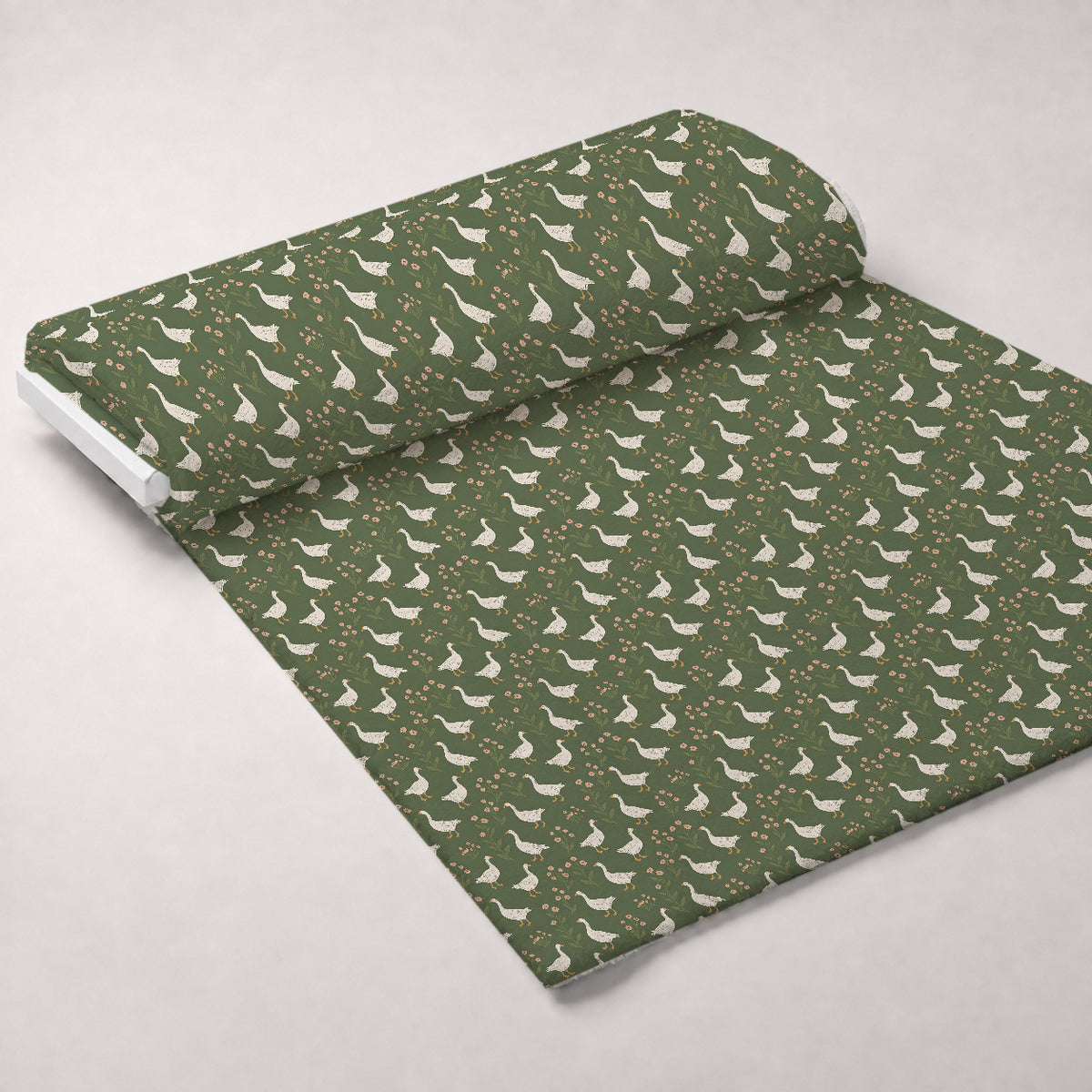 Gosling Garden Pattern 25 Minky Fabric — plush minky unrolled bolt preview (mv-minky-v1:bolt)