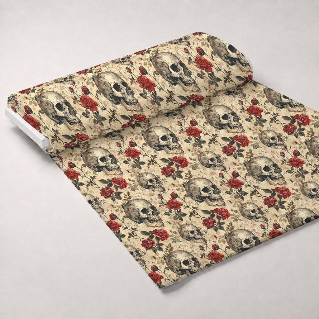 Gothic Blooms Pattern 10 Minky Fabric — plush minky unrolled bolt preview (mv-minky-v1:bolt)