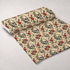 Gothic Blooms Pattern 10 Minky Fabric — plush minky unrolled bolt preview (mv-minky-v1:bolt)