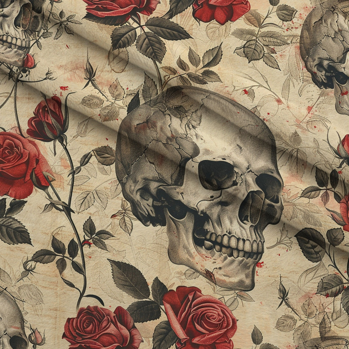 Gothic Blooms Pattern 10 Minky Fabric — plush minky folded close-up preview (mv-minky-v1:lying)