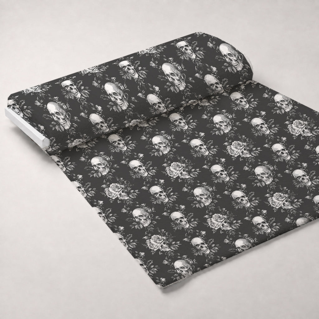 Gothic Blooms Pattern 2 Minky Fabric — plush minky unrolled bolt preview (mv-minky-v1:bolt)