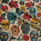 Gothic Blooms Pattern 4 Minky Fabric — plush minky folded close-up preview (mv-minky-v1:lying)