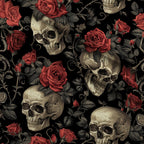 Gothic Blooms Pattern 5 Minky Fabric — plush minky folded close-up preview (mv-minky-v1:lying)
