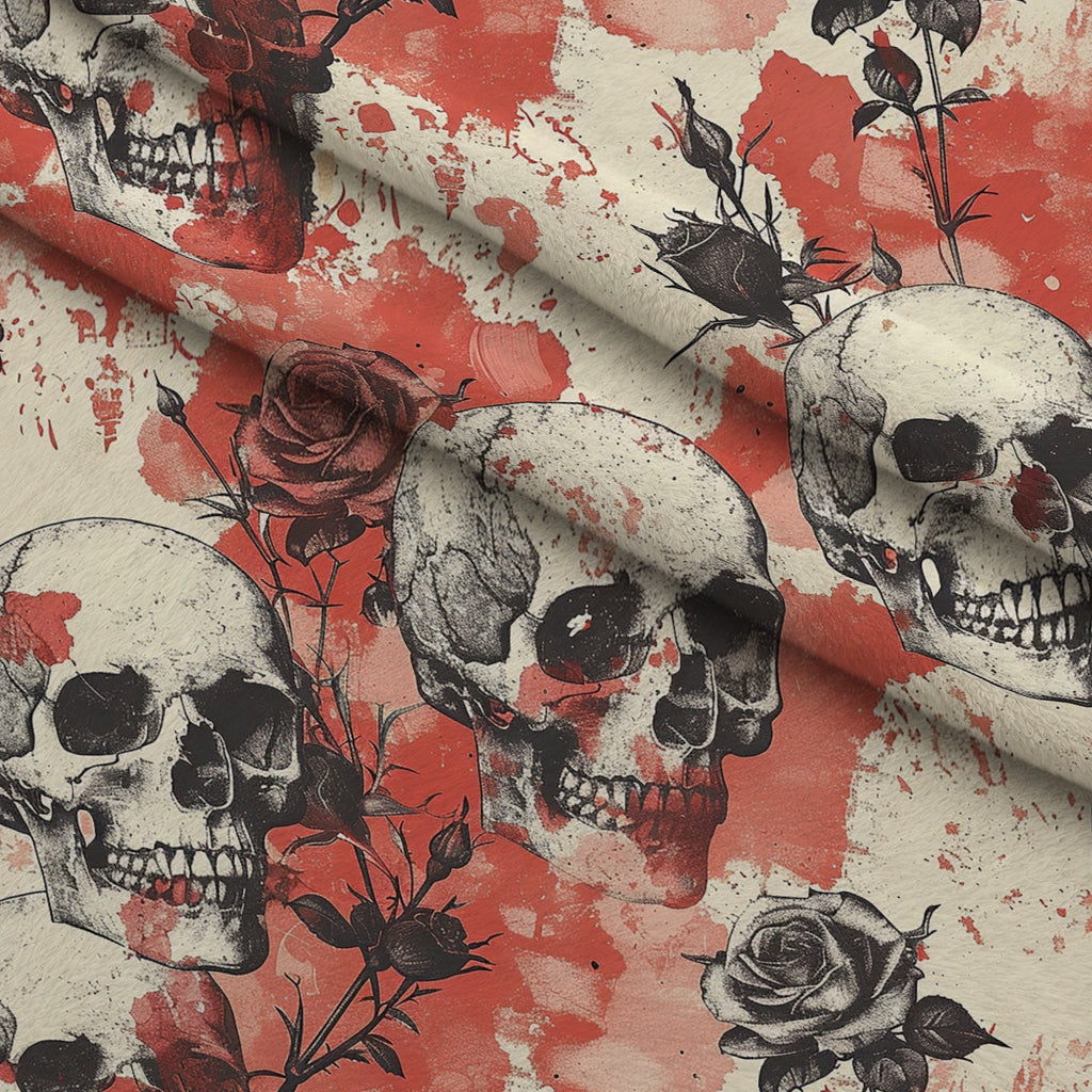 Gothic Blooms Pattern 7 Minky Fabric — plush minky folded close-up preview (mv-minky-v1:lying)