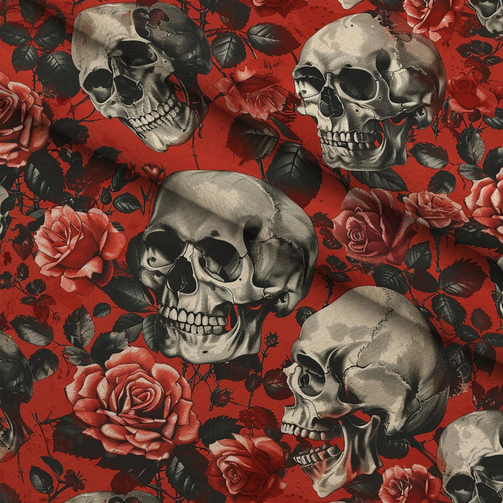 Gothic Blooms Pattern 8 Minky Fabric — plush minky folded close-up preview (mv-minky-v1:lying)