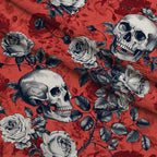 Gothic Blooms Pattern 9 Minky Fabric — plush minky folded close-up preview (mv-minky-v1:lying)