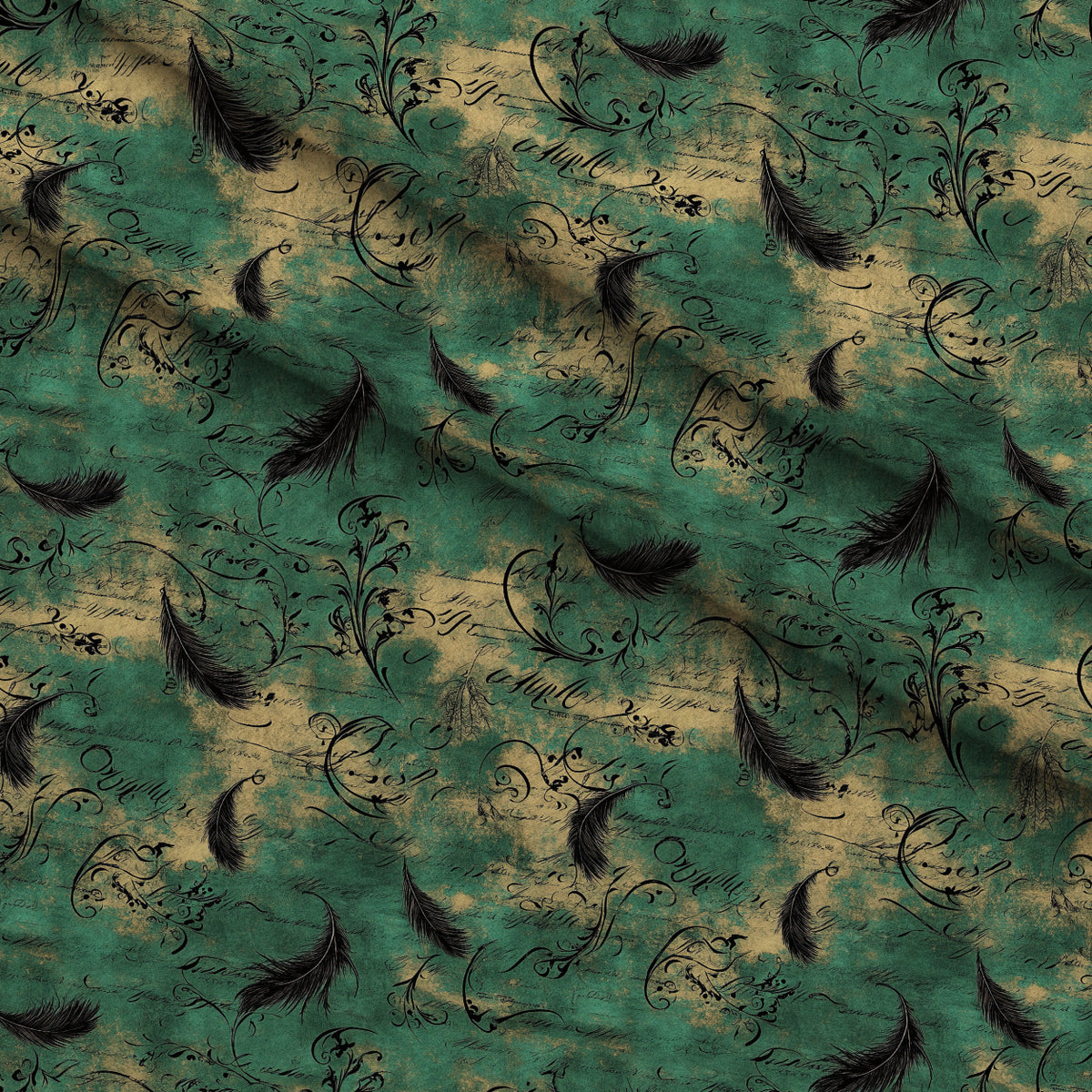 Gothic Fairytale Pattern 10 Minky Fabric — plush minky folded close-up preview (mv-minky-v1:lying)