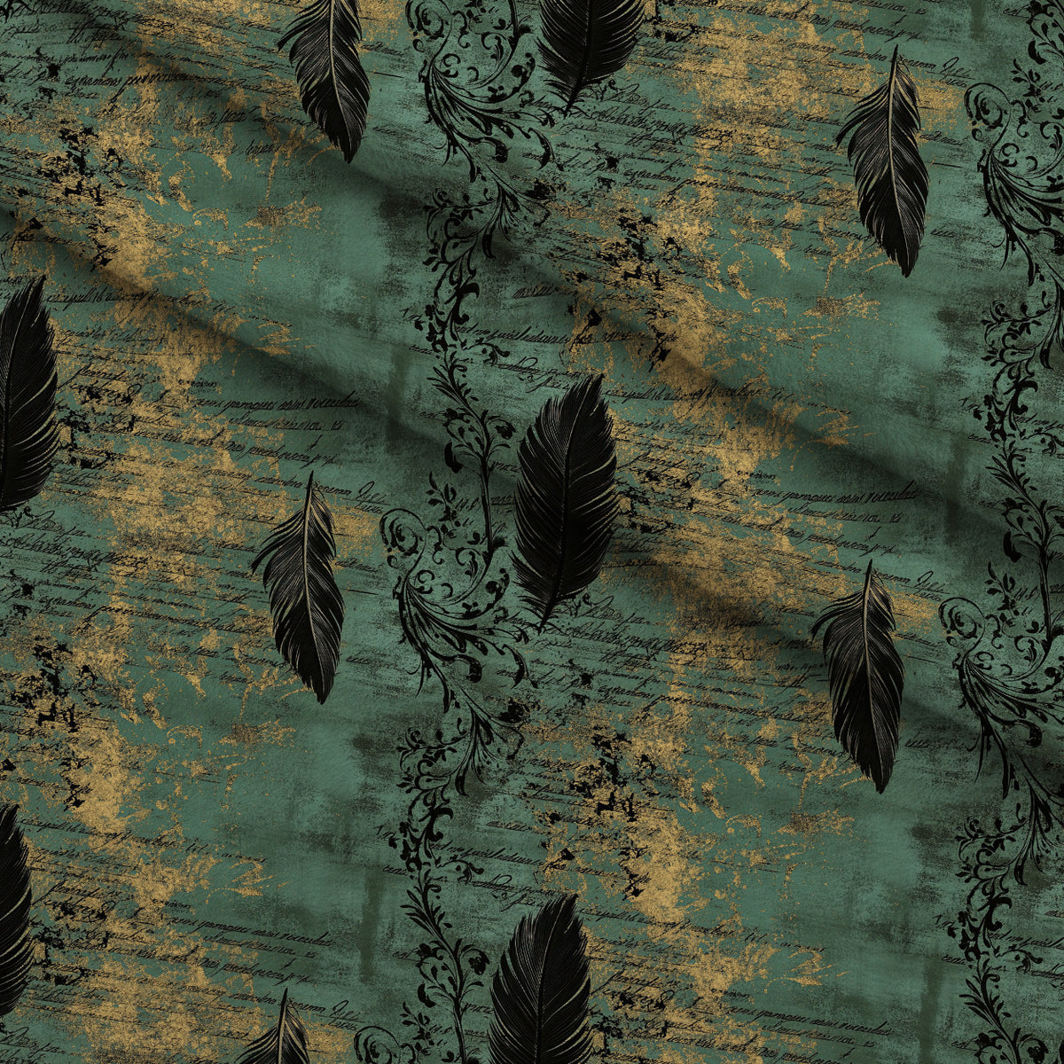 Gothic Fairytale Pattern 13 Minky Fabric — plush minky folded close-up preview (mv-minky-v1:lying)