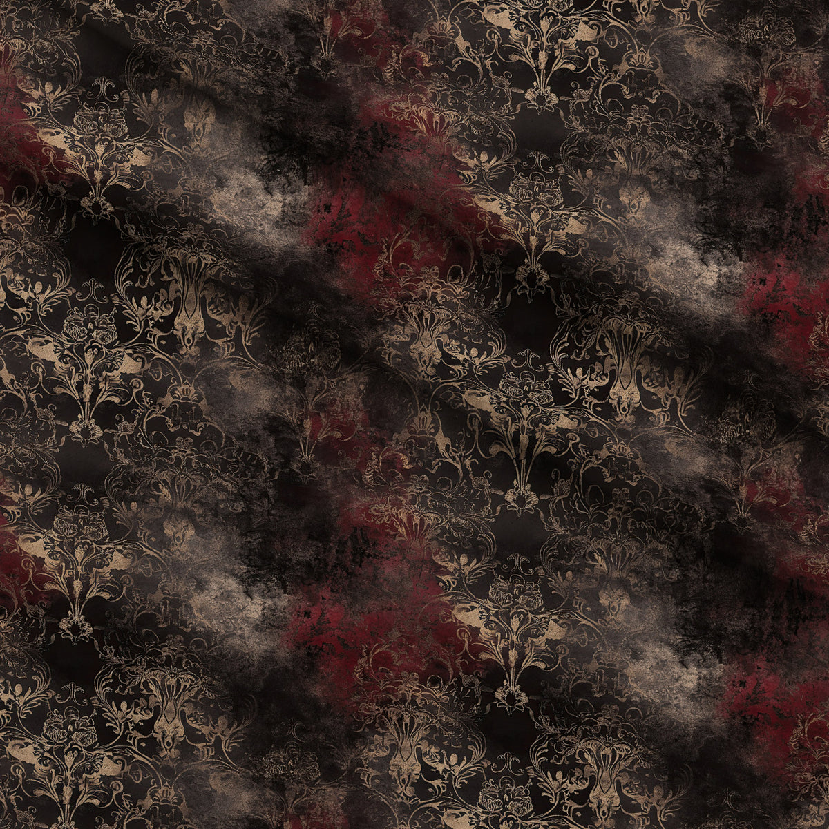 Gothic Fairytale Pattern 16 Minky Fabric — plush minky folded close-up preview (mv-minky-v1:lying)
