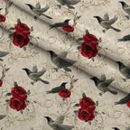 Gothic Fairytale Pattern 20 Minky Fabric — plush minky folded close-up preview (mv-minky-v1:lying)